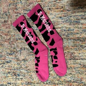 Dr. Martens Fuchsia and Black Patterned Socks